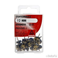 Deltafix stoffeernagels ronde kop gebronsd staal brons 12mm 23st