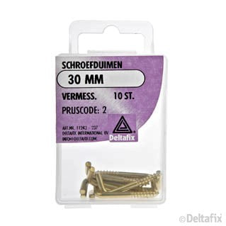 Deltafix schroefduim vermessingd goud 30mm 10st