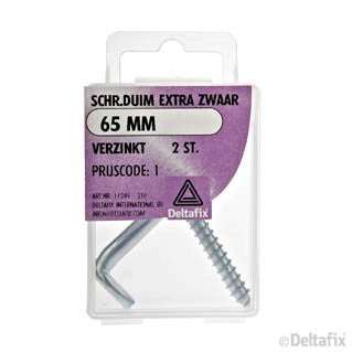 Deltafix schroefduim verzinkt zilver 60mm 2st