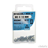Deltafix metaalschroef cilinderkop M3x10mm 20st