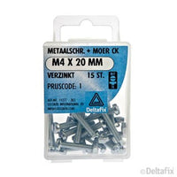 Deltafix metaalschroef cilinderkop M4x16mm 20st