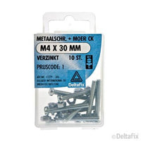 Deltafix metaalschroef cilinderkop M4x30mm 10st