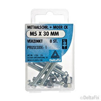 Deltafix metaalschroef cilinderkop M5x30mm 8st
