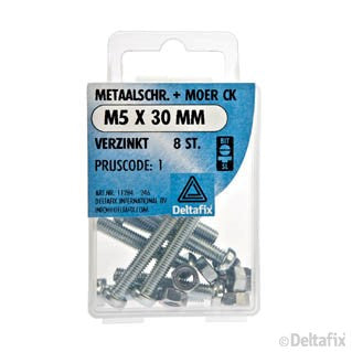 Deltafix metaalschroef cilinderkop M5x30mm 8st