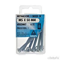 Deltafix metaalschroef cilinderkop M5x50mm 6st