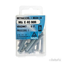 Deltafix metaalschroef cilinderkop M6x40mm 8st
