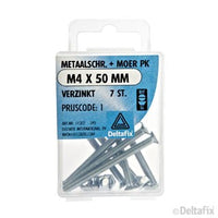 Deltafix metaalschroef platkop M4x50mm 7st