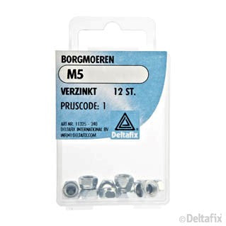 Deltafix borgmoer verzinkt staal M5 12st