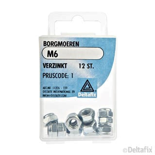 Deltafix borgmoer verzinkt staal M6 12st