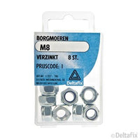 Deltafix borgmoer verzinkt staal M8 8st