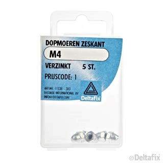 Deltafix dopmoer verzinkt staal M4 5st