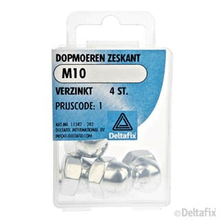 Deltafix dopmoer verzinkt staal M10 4st