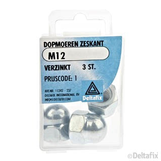 Deltafix dopmoer verzinkt staal M12 3st