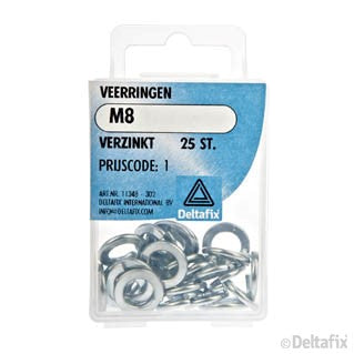 Deltafix veerring verzinkt staal M8 25st