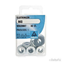 Deltafix sluitring verzinkt staal M8 30st