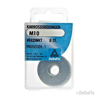 Deltafix carrosseriering verzinkt staal M10 8st