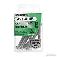 Deltafix inbusbout RVS M5x40mm 8st