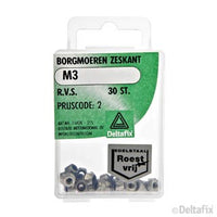 Deltafix borgmoer RVS M3 30st