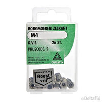 Deltafix borgmoer RVS M4 26st