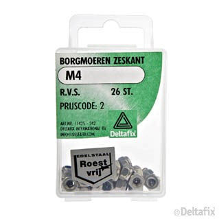 Deltafix borgmoer RVS M4 26st