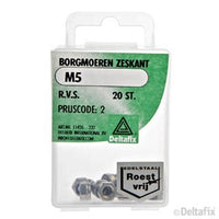 Deltafix borgmoer RVS M5 20st