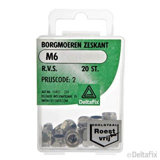 Deltafix borgmoer RVS M6 20st