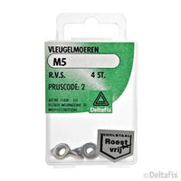 Deltafix vleugelmoer RVS M5 4st