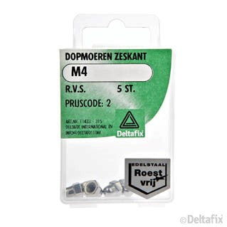 Deltafix dopmoer RVS M4 5st