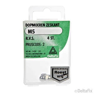 Deltafix dopmoer RVS M5 4st