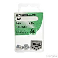 Deltafix dopmoer RVS M6 3st