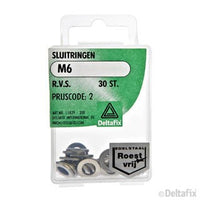 Deltafix sluitring RVS M6 30st