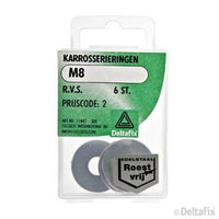 Deltafix carrosseriering RVS M8 6st