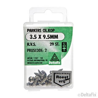 Deltafix plaatschroef philips kop cilinderkop 3,5x9.5mm 29st
