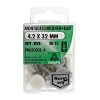 Deltafix montageschroef philips cilinderkop afdekkap 4,2x32mm 20st