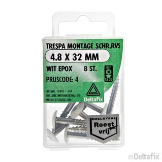 Deltafix montageschroef torx schotelkop 4,8x32mm 8st