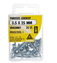 Deltafix plaatschroef philips kop lenskop 3,5x25mm 25st