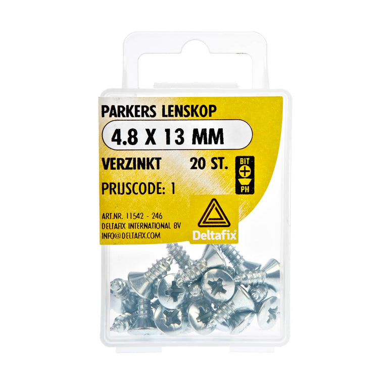 Deltafix plaatschroef philips kop lenskop 4,8x13mm 20st