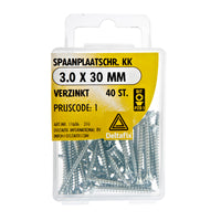 Deltafix spaanplaatschroef pozidrive platkop 3x30mm 40st