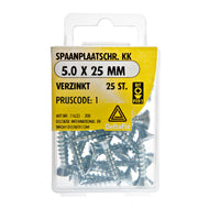 Deltafix spaanplaatschroef pozidrive platkop 5x25mm 25st