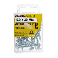 Deltafix spaanplaatschroef pozidrive cilinderkop 5x30mm 20st