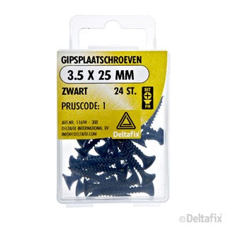Deltafix gipsplaatschroef philips kop trompetkop 3,5x25mm 24st