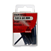 Deltafix nagels afgeplatte bol-verzonken kop gehard staal 3x60mm