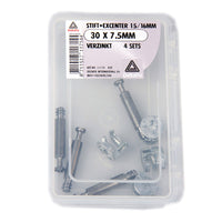 Deltafix excenterstiftset 15/16mm 30x7.5 4 sets