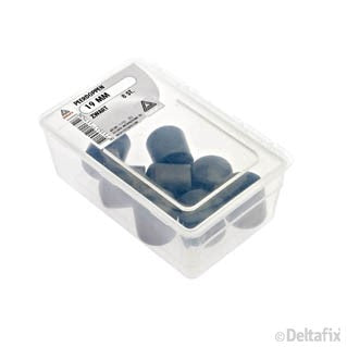 Deltafix peerdop rond zwart 19mm 8st