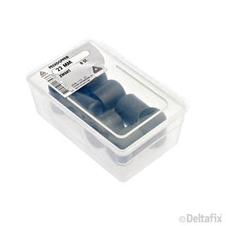 Deltafix peerdop rond zwart 22mm 8st