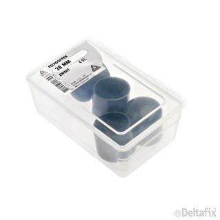 Deltafix peerdop rond zwart 28mm 4st