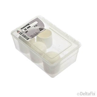 Deltafix peerdop rond wit 28mm 4st