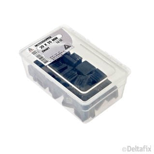 Deltafix insteekdop vierkant zwart 20x20mm 16st