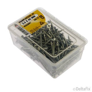 Deltafix spaanplaatschroef pozidrive platkop 3,5x40mm 200st