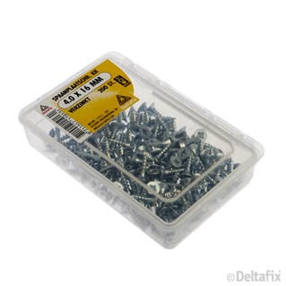 Deltafix spaanplaatschroef pozidrive platkop 4x16mm 200st